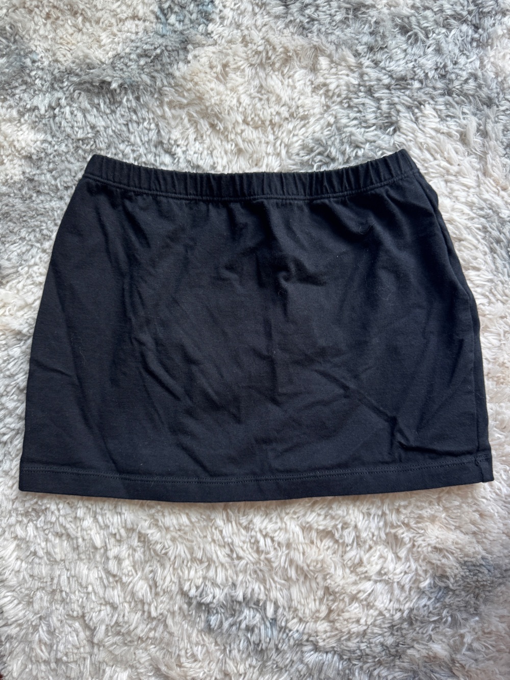 Motel Rocks Black Mini Skirt with Elastic Waistband
